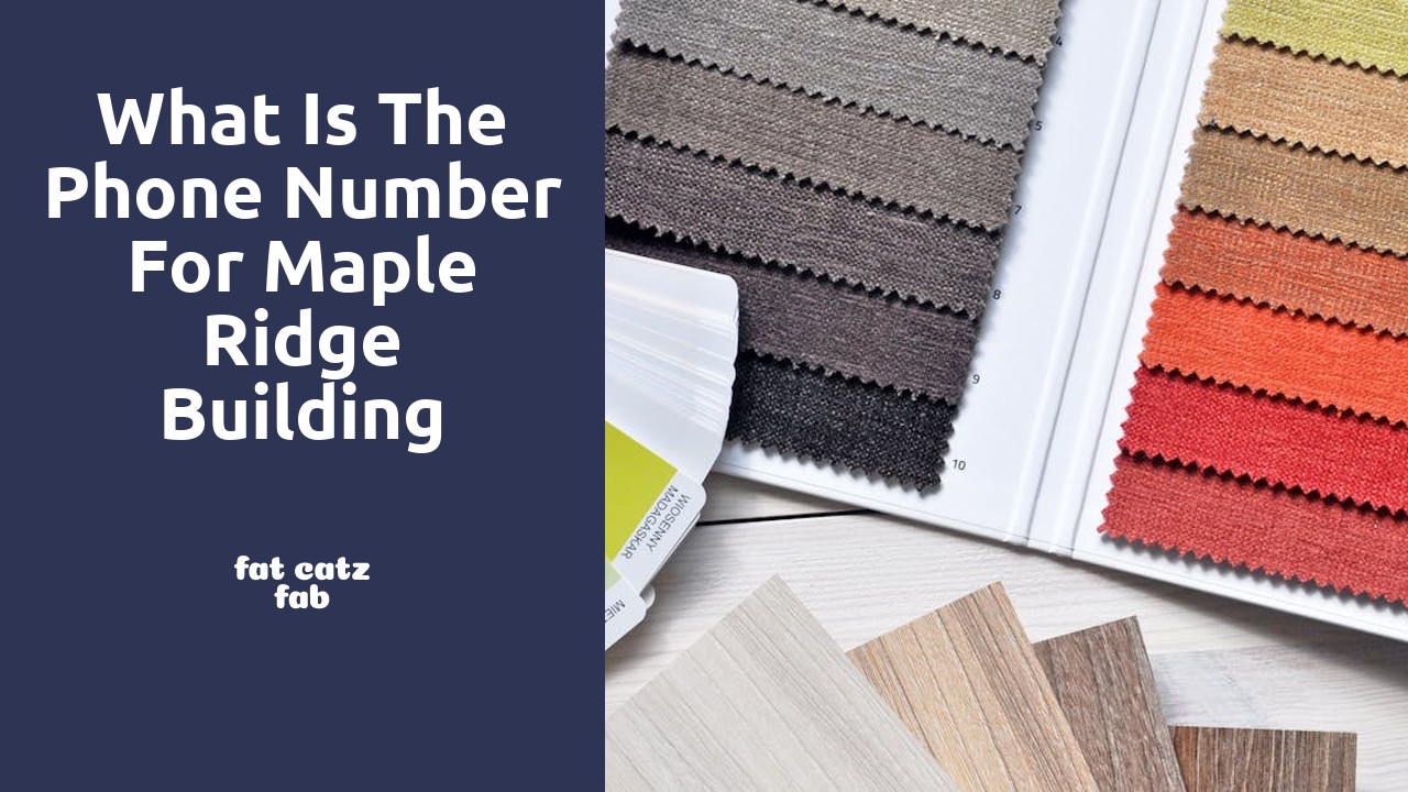 What is the phone number for Maple Ridge Building Department?